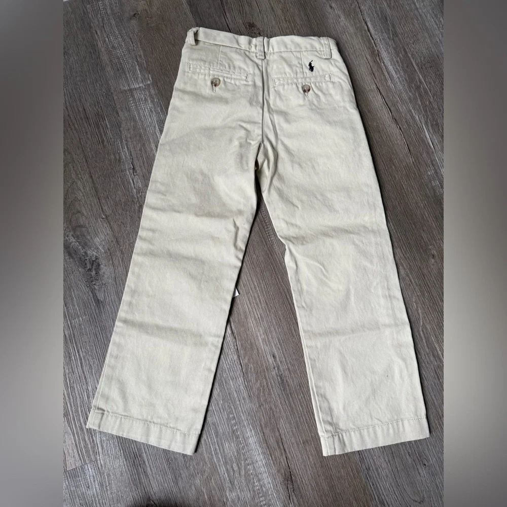 Polo Ralph Lauren Kids Straight Leg Pants Khakis Dress Pants Cream Beige Size 5